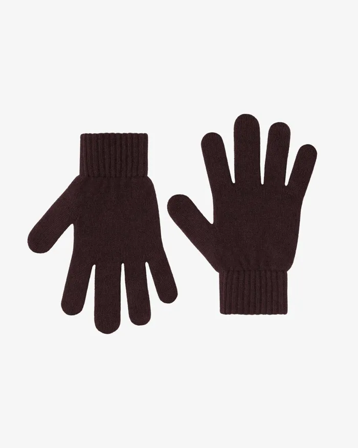 Women Merino Wool Gloves Oxblood Red Colorful Standard Gloves