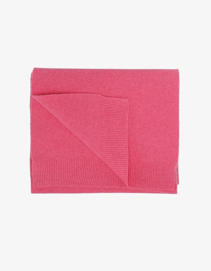 Women Merino Wool Scarf Bubblegum Pink Colorful Standard Scarves