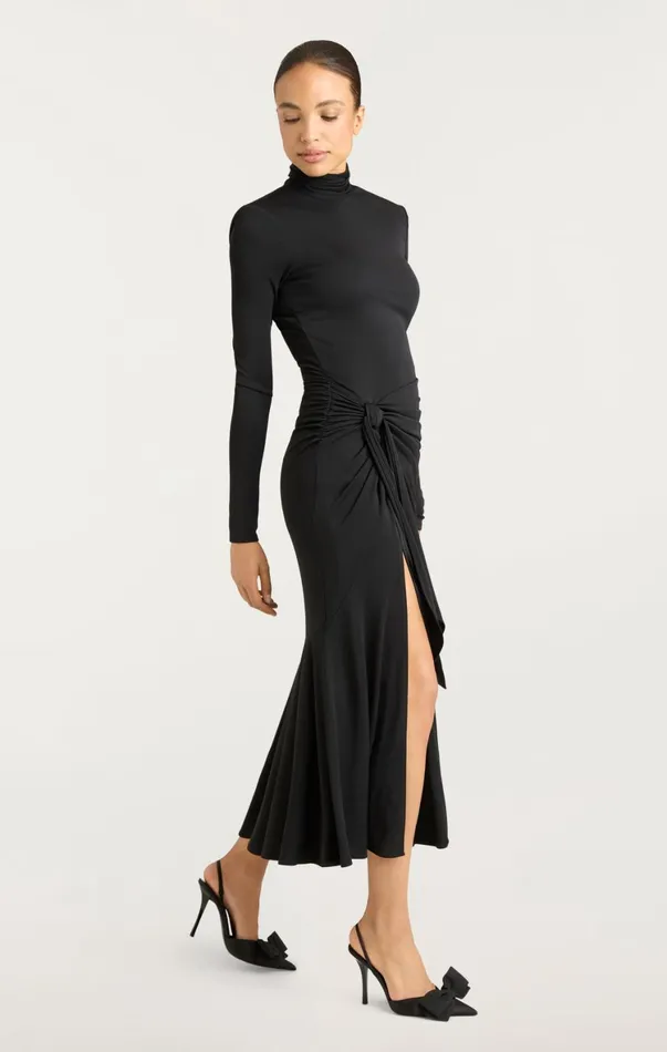 Women Midi Cinq Sept Johnson Dress Black