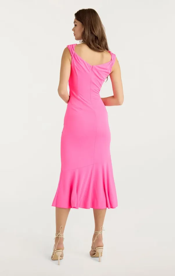 Women Midi Cinq Sept Julieta Dress Electric Pink