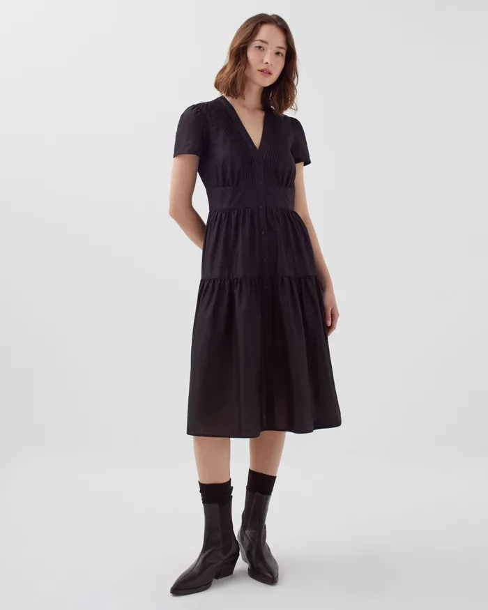 Women Midi Dress Black Beauty Comptoir Des Cotonniers Dresses and Jumpsuits