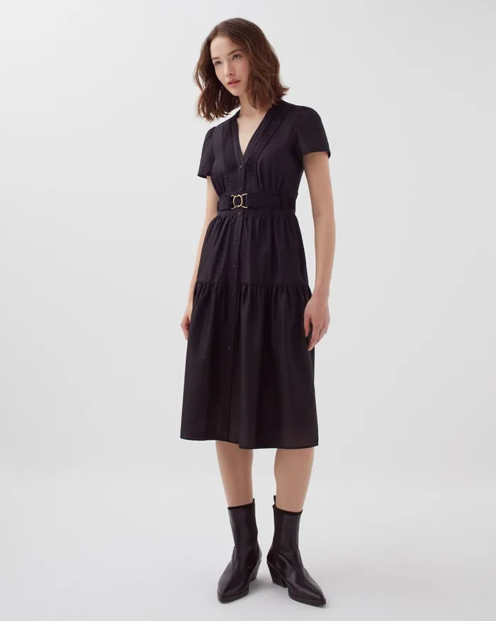 Women Midi Dress Black Beauty Comptoir Des Cotonniers Dresses and Jumpsuits Women Midi Dress Black Beauty Comptoir Des Cotonniers Dresses and Jumpsuits