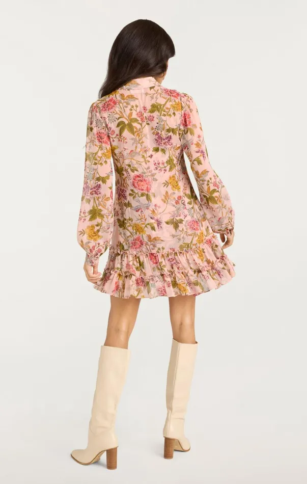 Women Mini Cinq Sept Barnes Dress Soft Pink Multi