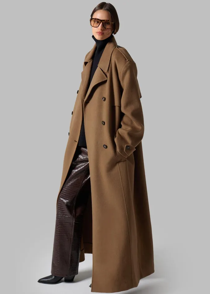 Women Nikola Padded Trench Coat 8211 Camel The Frankie Shop Outerwear