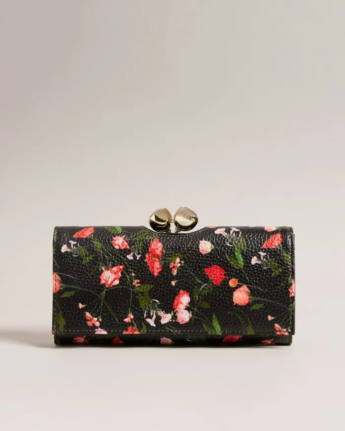 Women OTILINE 8211 Floral Print Bobble Purse Black Ted Baker Purses and Cardholders Women OTILINE 8211 Floral Print Bobble Purse Black Ted Baker Purses and Cardholders