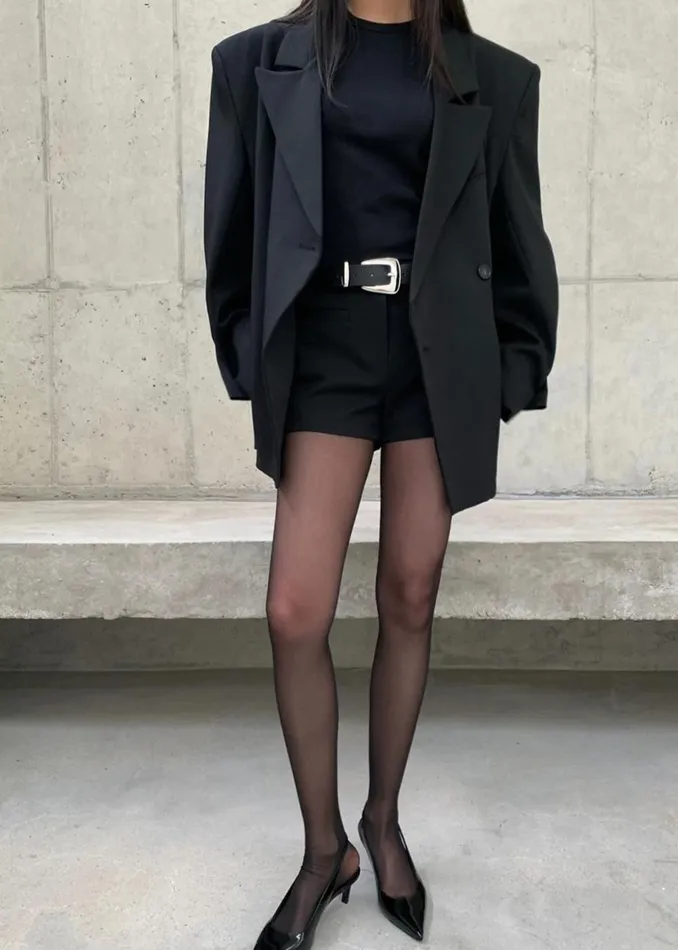 Women Pia Boxy Blazer 8211 Black The Frankie Shop Outerwear