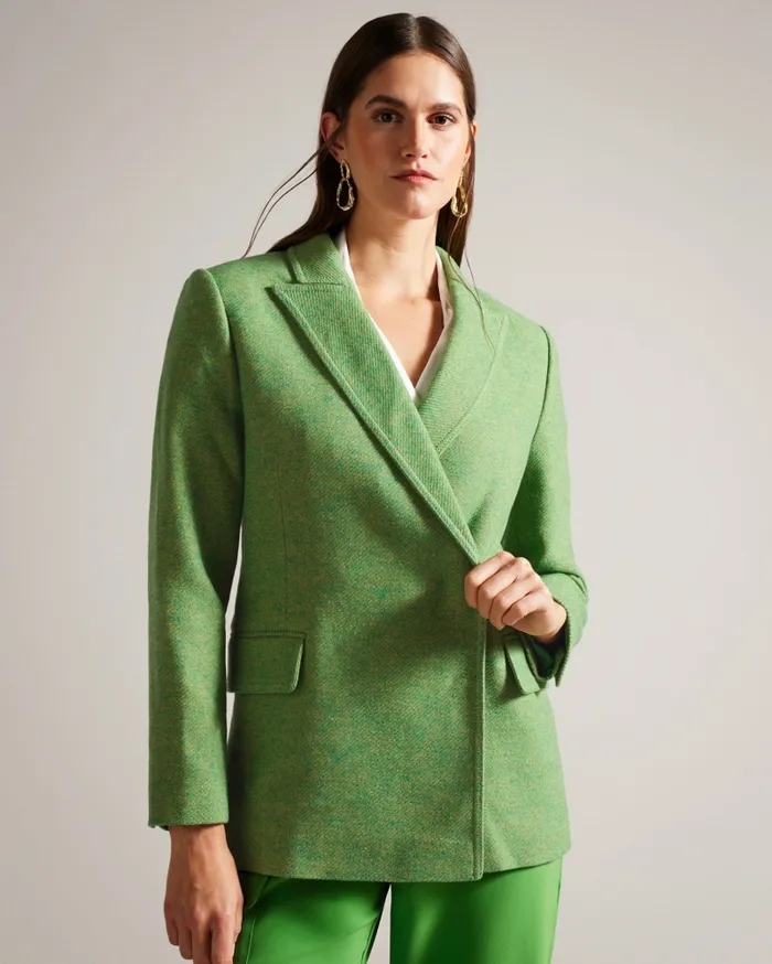 Women RACHILL 8211 Oversized Double Breasted Blazer Coat Medium Green Ted Baker Coats and Jackets Women RACHILL 8211 Oversized Double Breasted Blazer Coat Medium Green Ted Baker Coats and Jackets