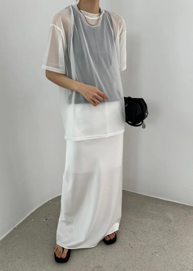 Women Ramy Mesh Tee 8211 White The Frankie Shop Tops