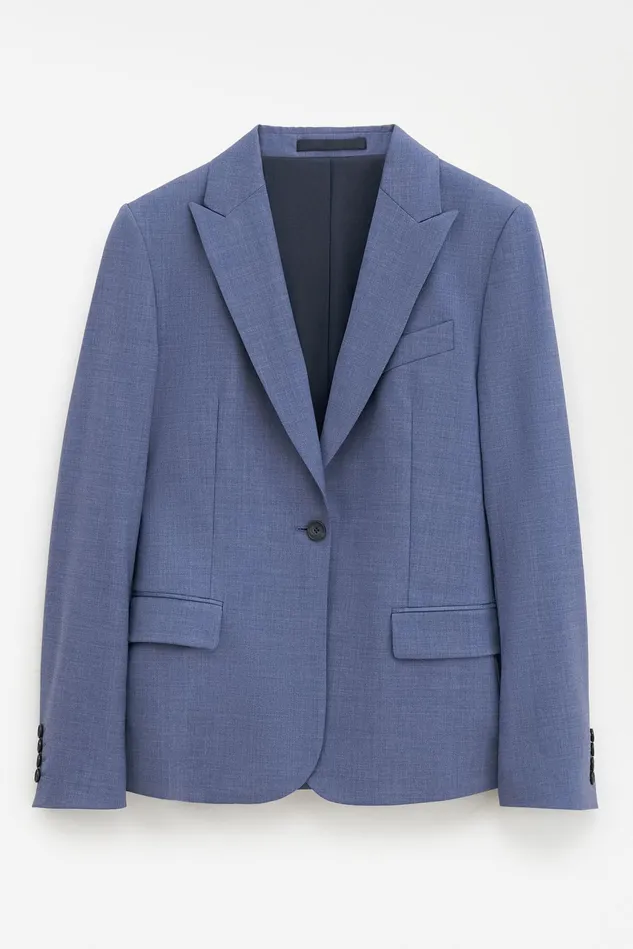 Women Sasha Cool Wool Blazer Dusty Blue Filippa K Blazers
