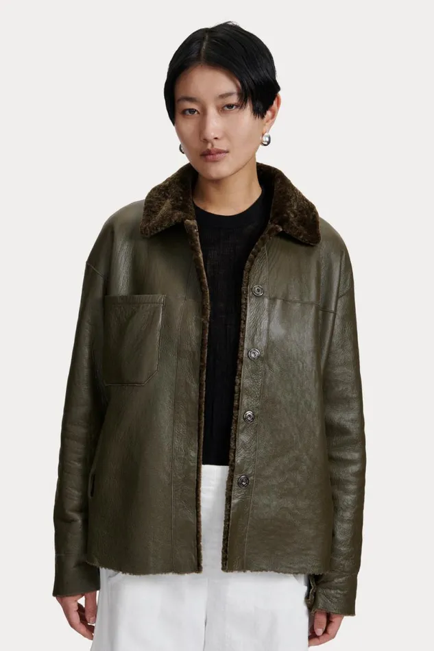 Women Scarves Hats Rachel Comey Shearling Beanie Olive Women Scarves Hats Rachel Comey Shearling Beanie Olive