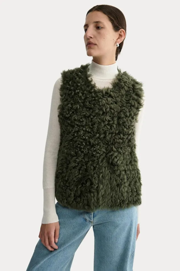 Women Scarves Hats Rachel Comey Shearling Beanie Olive Women Scarves Hats Rachel Comey Shearling Beanie Olive