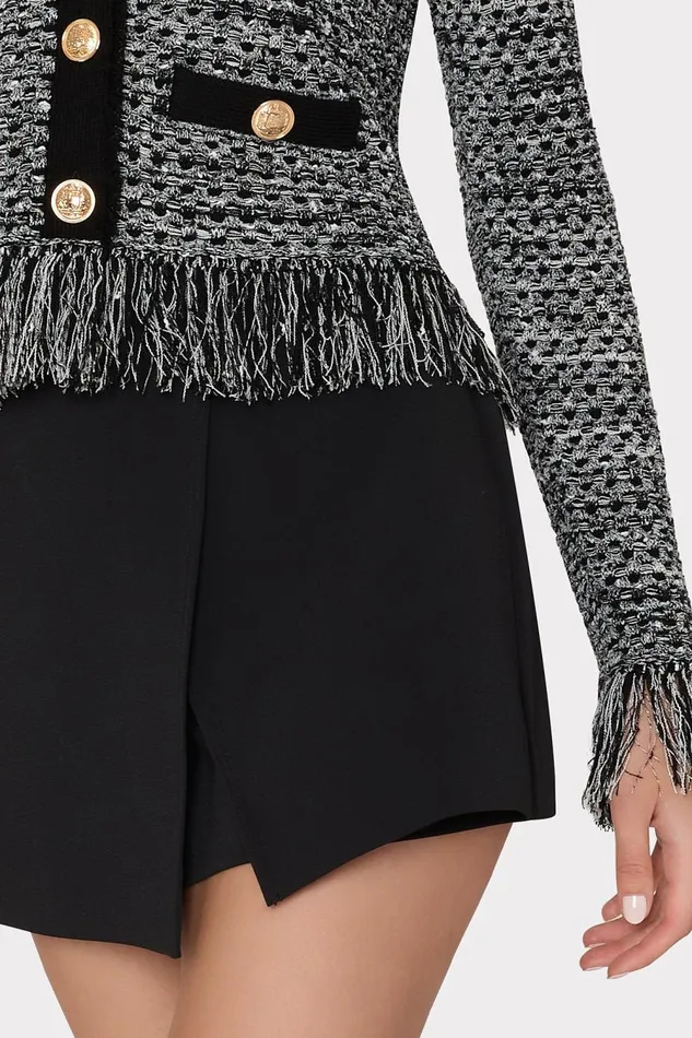 Women Skirts Milly Evalyn Crepe Skort Black Women Skirts Milly Evalyn Crepe Skort Black