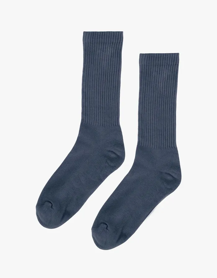 Women Socks Colorfulstandard Organic Active Sock 8211 Petrol Blue