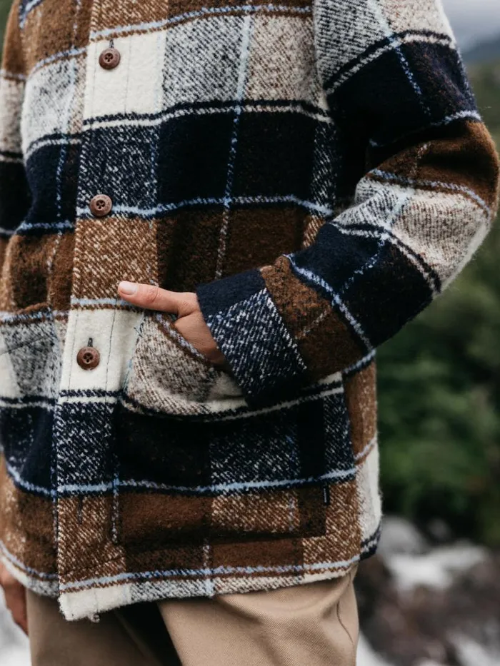 Women Stowe Blanket Jacket Ecru Multi Check Finisterre Jackets Coats and Gilets Women Stowe Blanket Jacket Ecru Multi Check Finisterre Jackets Coats and Gilets