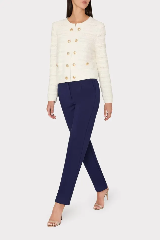 Women Sweaters and Knits Milly Textured Knit Cardigan Ecru Women Sweaters and Knits Milly Textured Knit Cardigan Ecru