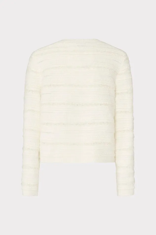 Women Sweaters and Knits Milly Textured Knit Cardigan Ecru Women Sweaters and Knits Milly Textured Knit Cardigan Ecru