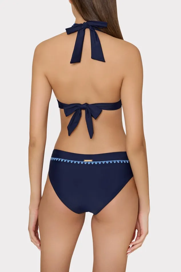 Women Swim and Coverups Milly Crochet Stitch Halter Bikini Top Navyblue Women Swim and Coverups Milly Crochet Stitch Halter Bikini Top Navyblue