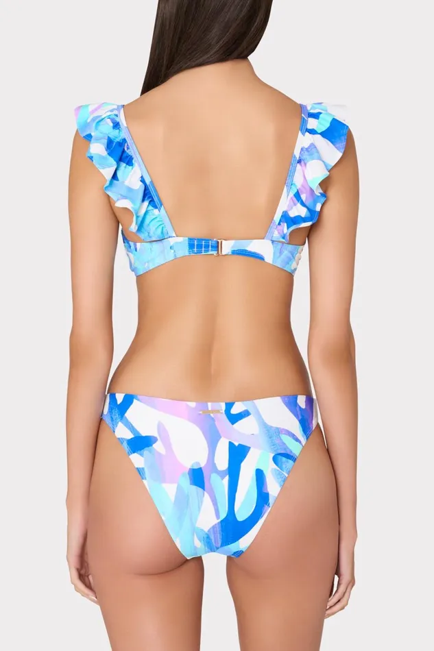 Women Swim and Coverups Milly Italian Under The Sea Ruffle Bikini Top Blue Multi Women Swim and Coverups Milly Italian Under The Sea Ruffle Bikini Top Blue Multi