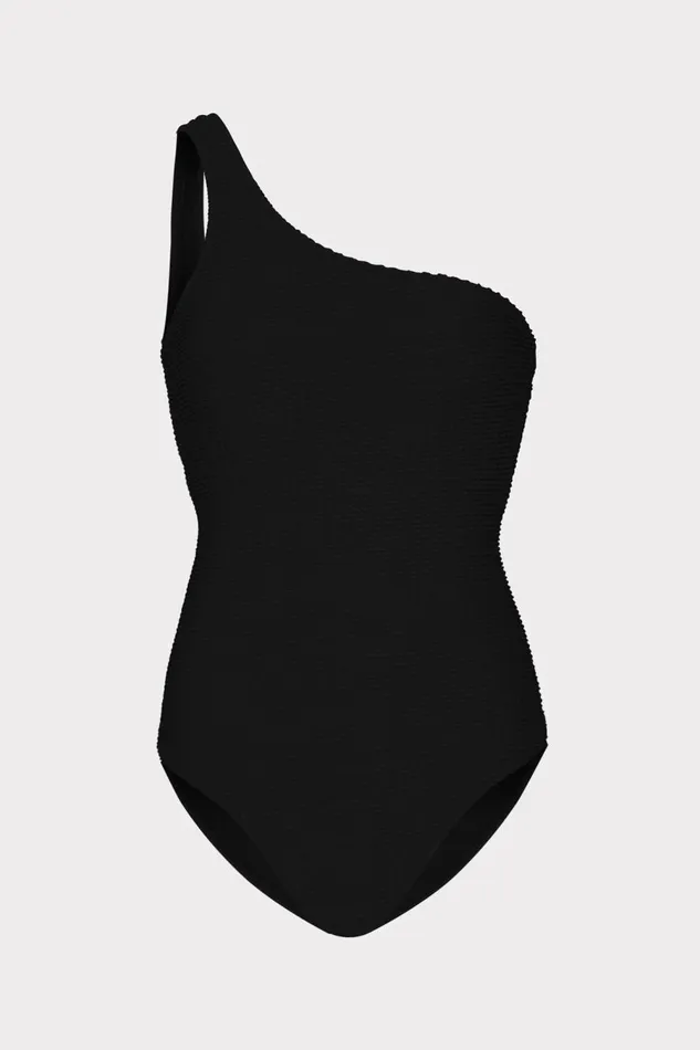 Women Swim and Coverups Milly Joni One Shoulder One Piece Black