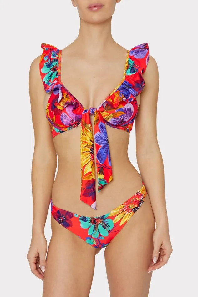 Women Swim and Coverups Milly Margot Bikini Bottom Red Multi Women Swim and Coverups Milly Margot Bikini Bottom Red Multi