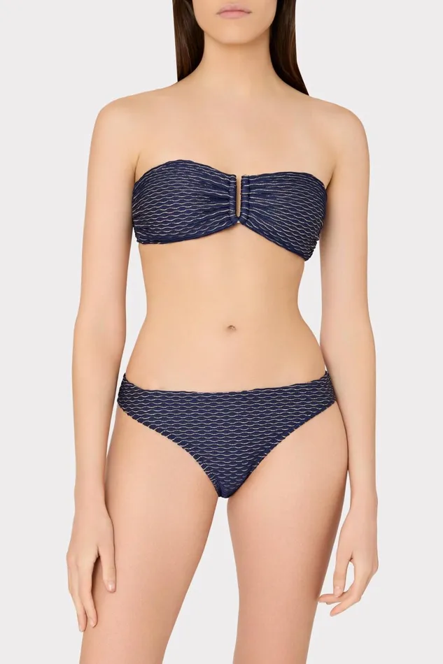 Women Swim and Coverups Milly Margot Textured Waves Bikini Bottom Navy Women Swim and Coverups Milly Margot Textured Waves Bikini Bottom Navy