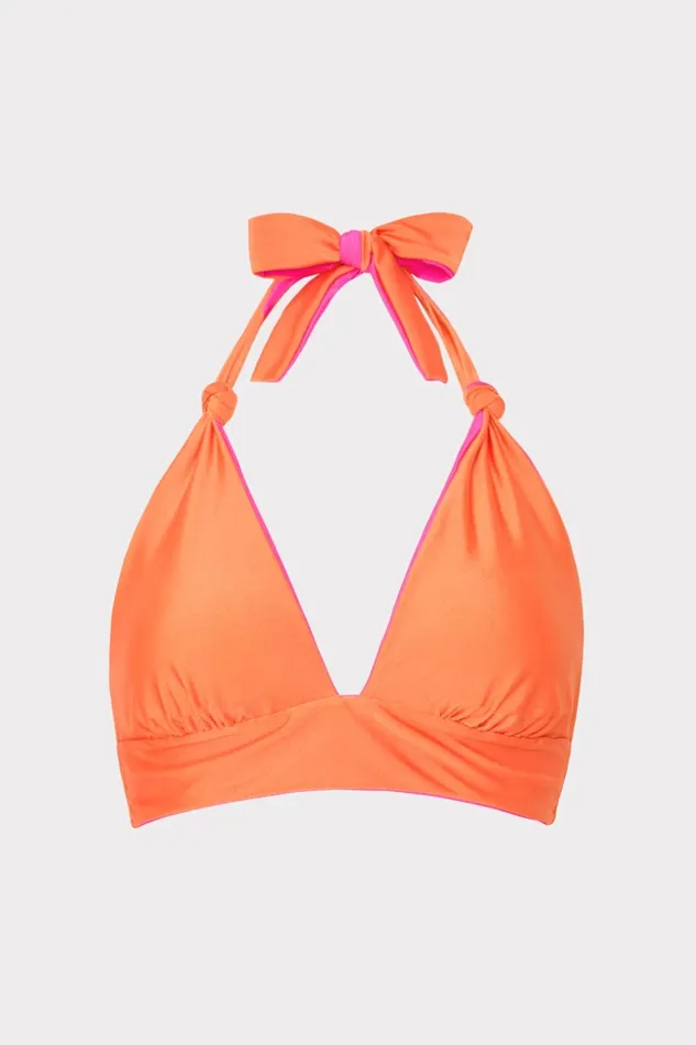 Women Swim and Coverups Milly Scala Reversible Bikini Top Pinkorange Women Swim and Coverups Milly Scala Reversible Bikini Top Pinkorange