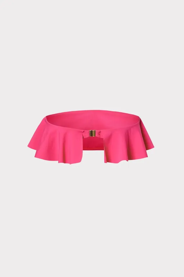 Women Swim and Coverups Milly Solid Michelle Ruffle Bandeau Bikini Top Thai Pink Women Swim and Coverups Milly Solid Michelle Ruffle Bandeau Bikini Top Thai Pink