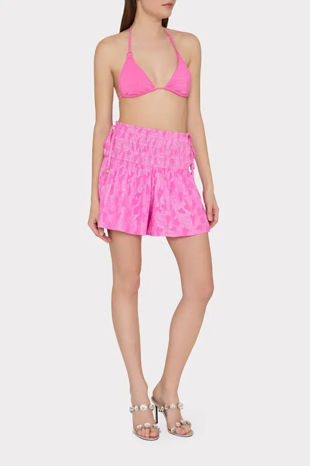 Women Swim and Coverups Milly Wendy Lurex Jacquard Shorts Pink Women Swim and Coverups Milly Wendy Lurex Jacquard Shorts Pink