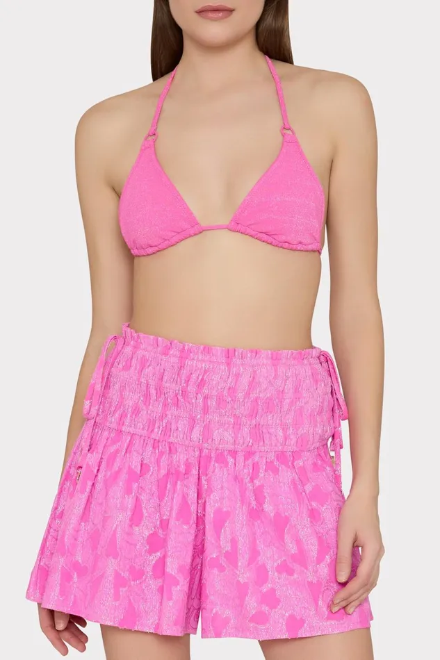 Women Swim and Coverups Milly Wendy Lurex Jacquard Shorts Pink Women Swim and Coverups Milly Wendy Lurex Jacquard Shorts Pink