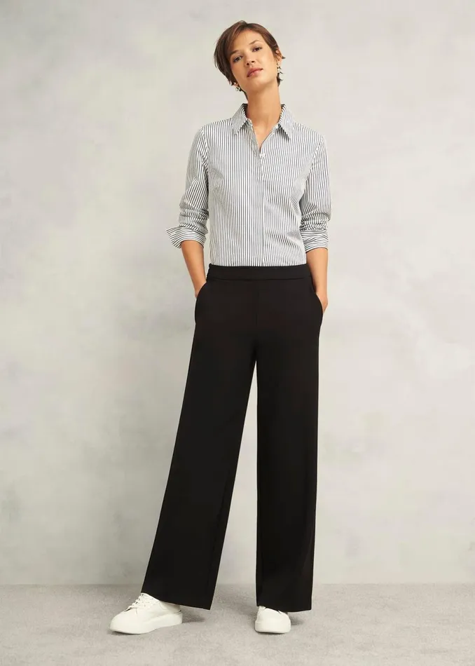 Women Trousers Hobbs Kathy Ponte Trousers Black