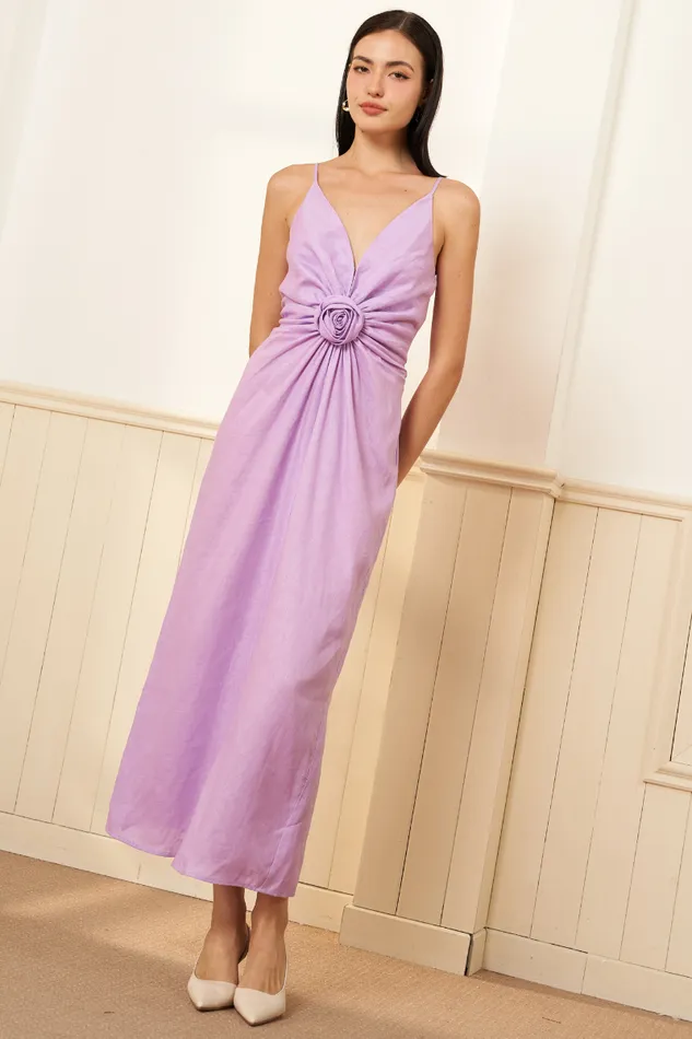 Women YUMI KIM Dresses ADINA LINEN DRESS Linen Lilac