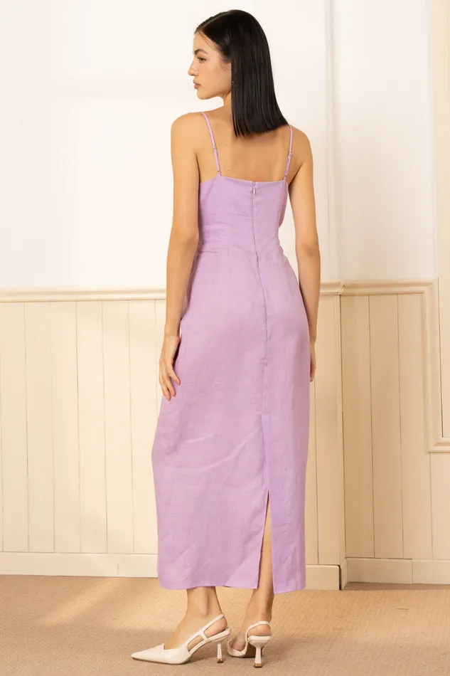 Women YUMI KIM Dresses ADINA LINEN DRESS Linen Lilac