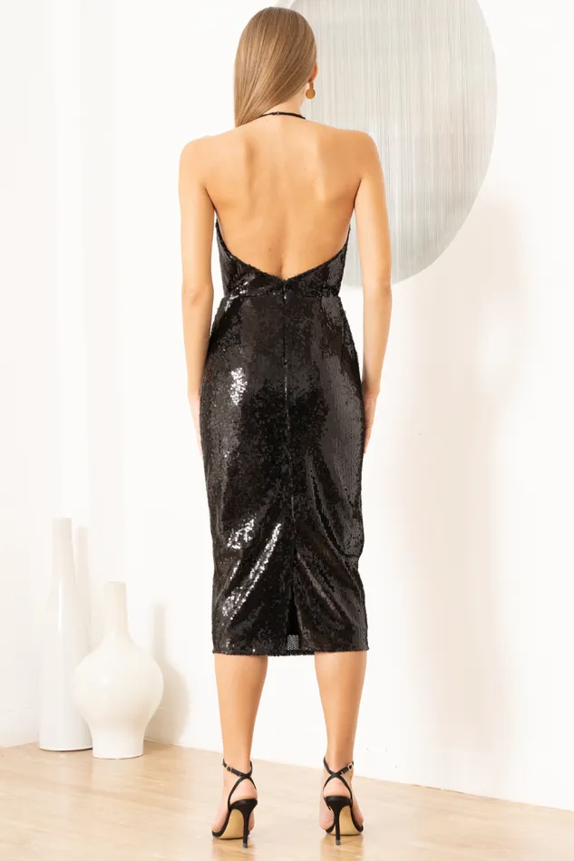 Women YUMI KIM Dresses DREA SEQUINS DRESS Black Sequin