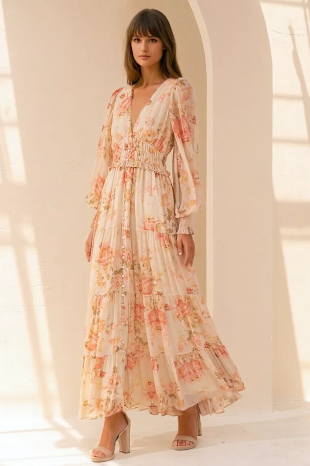 Women YUMI KIM Dresses FRIDA MAXI DRESS Morning Rose Dawn