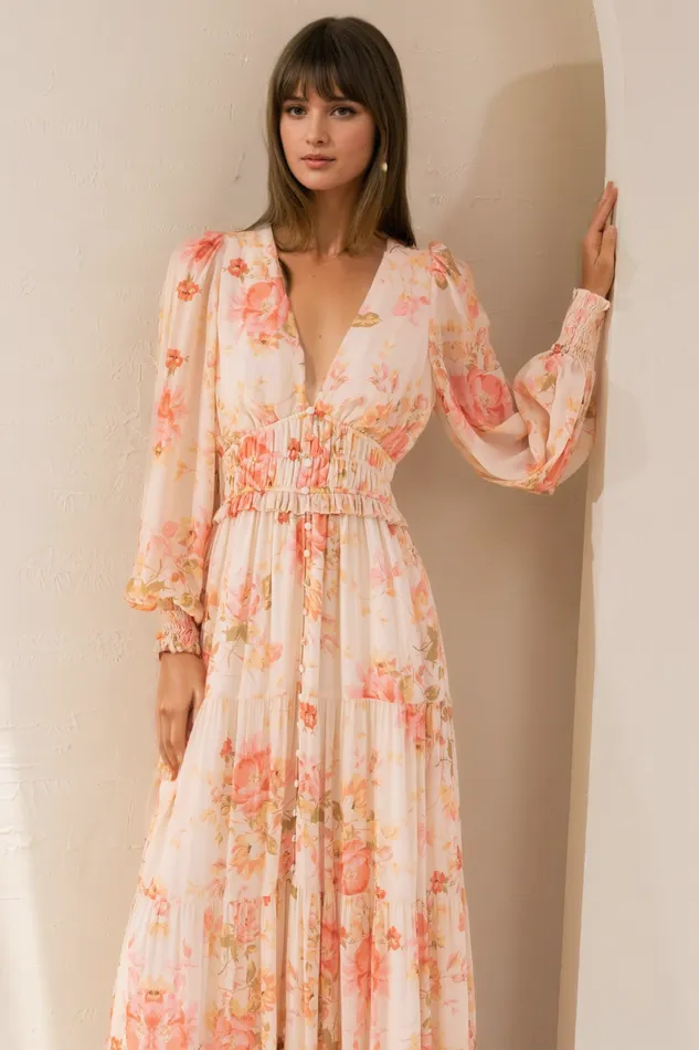 Women YUMI KIM Dresses FRIDA MAXI DRESS Morning Rose Dawn