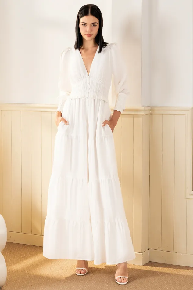 Women YUMI KIM Dresses GEORGIA LINEN MAXI DRESS White Linen
