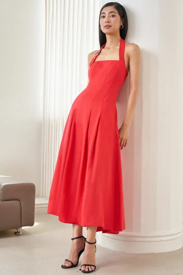 Women YUMI KIM Dresses JOANNA LINEN DRESS Red
