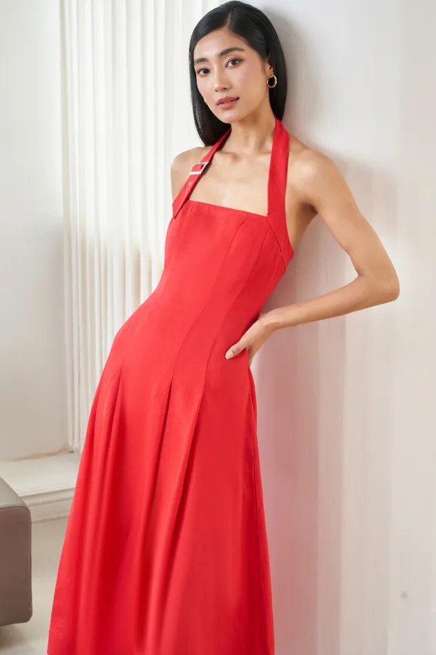 Women YUMI KIM Dresses JOANNA LINEN DRESS Red