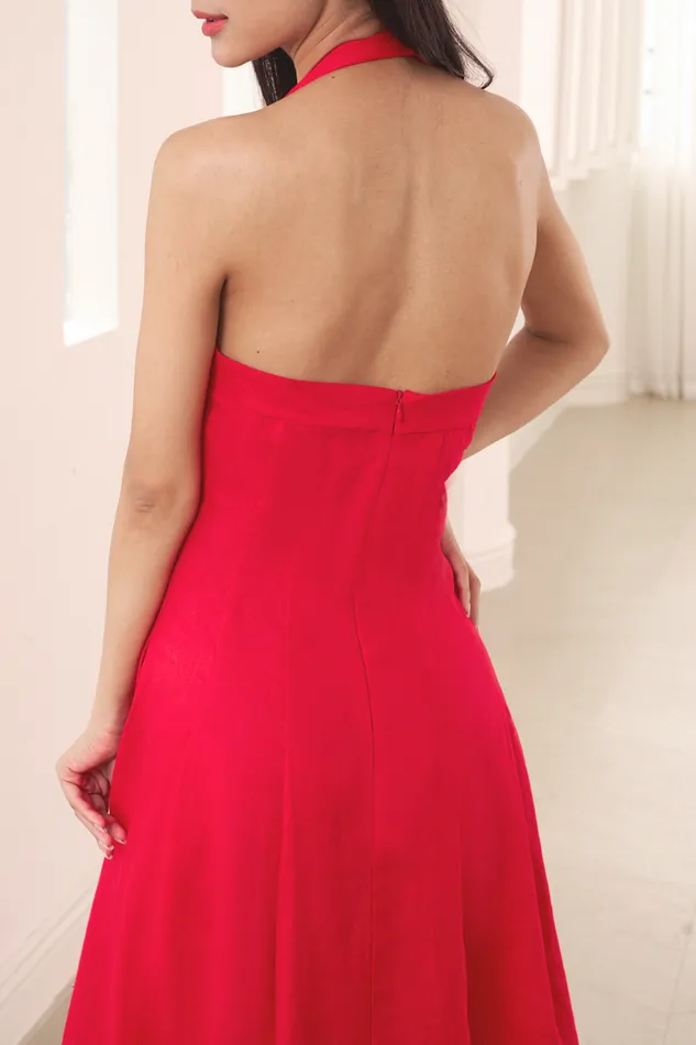 Women YUMI KIM Dresses JOANNA LINEN DRESS Red