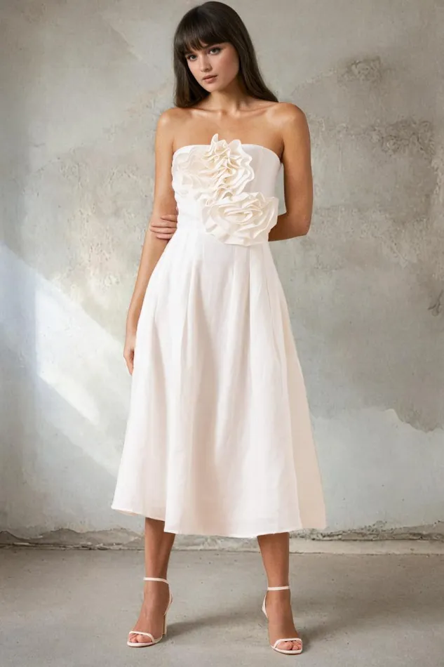 Women YUMI KIM Dresses PRIYA LINEN DRESS White Linen