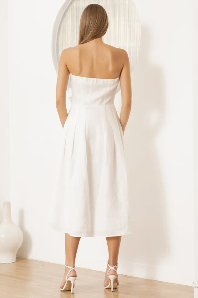 Women YUMI KIM Dresses PRIYA LINEN DRESS White Linen