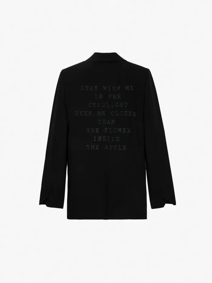 Women Zadig and Voltaire Blazers Valse Diamante Blazer Black Women Zadig and Voltaire Blazers Valse Diamante Blazer Black