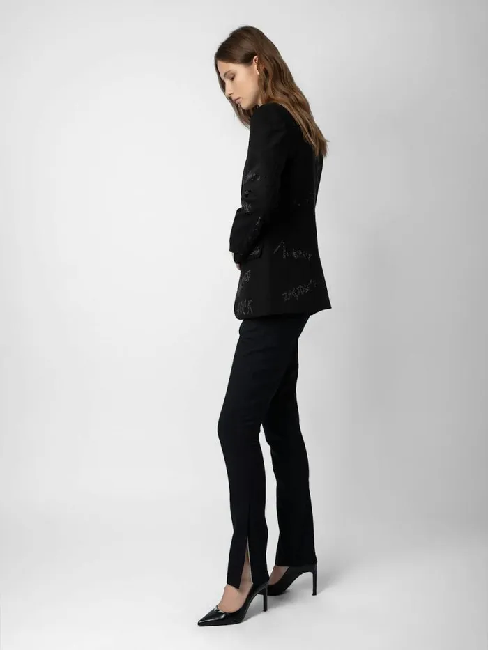 Women Zadig and Voltaire Blazers Vanille Diamant Blazer Black