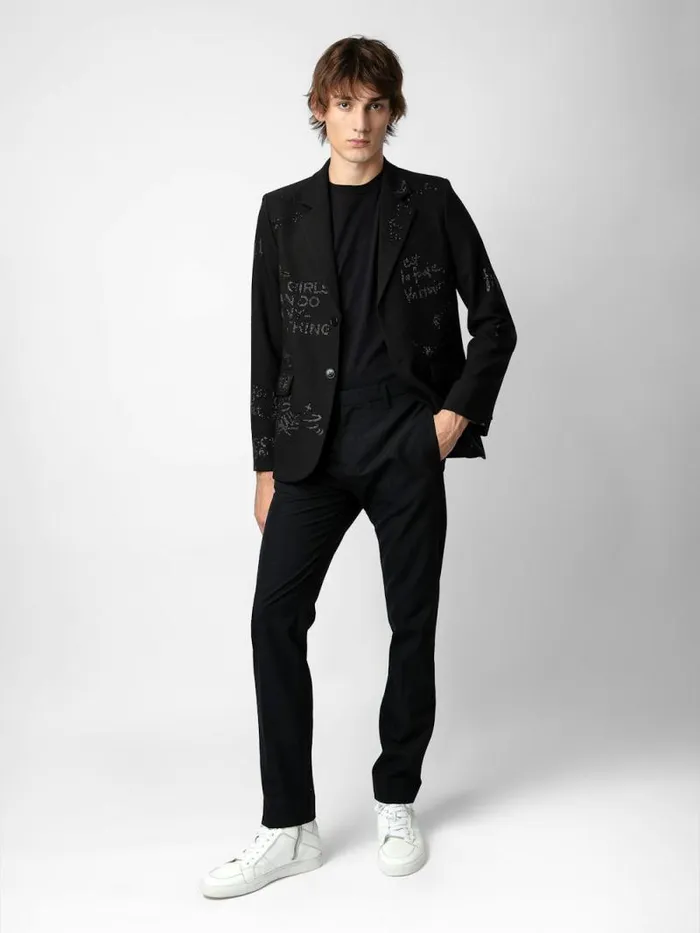 Women Zadig and Voltaire Blazers Vanille Diamant Blazer Black