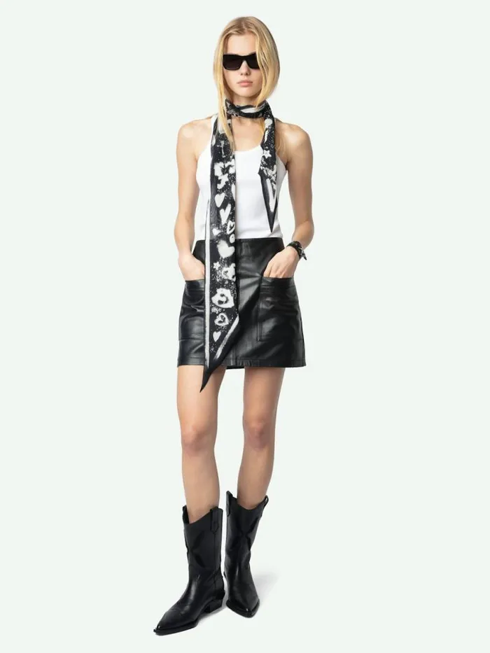 Women Zadig and Voltaire Dresses and Skirts Jaime Leather Skirt Black