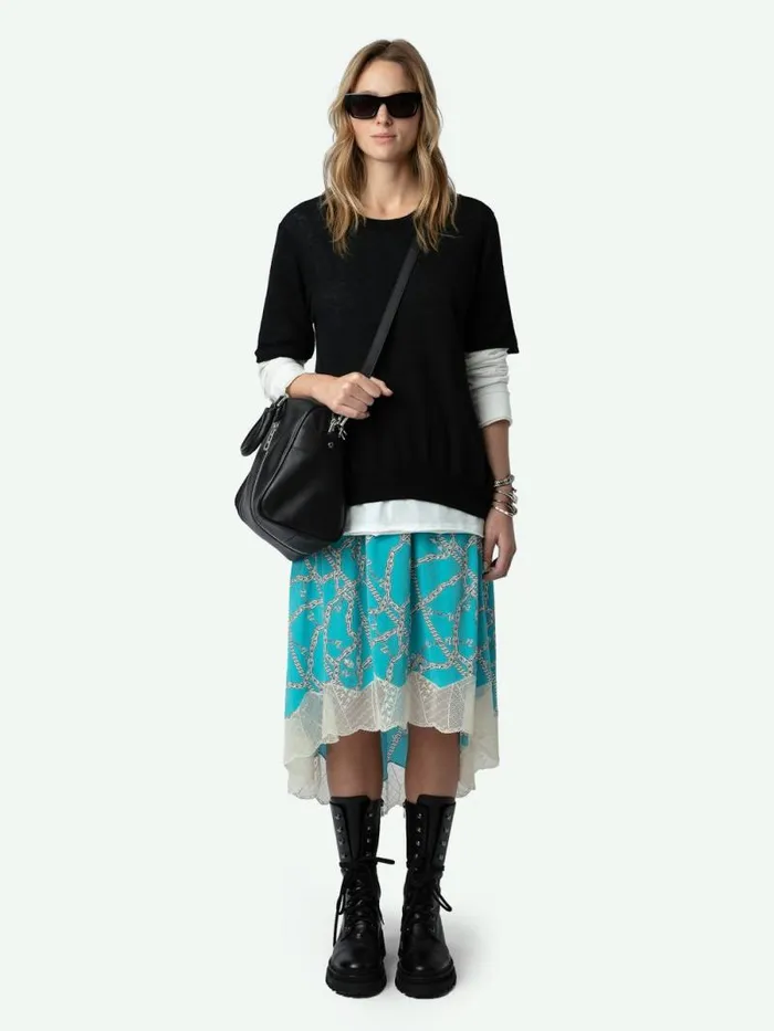 Women Zadig and Voltaire Dresses and Skirts Joslin Silk Skirt Aqua
