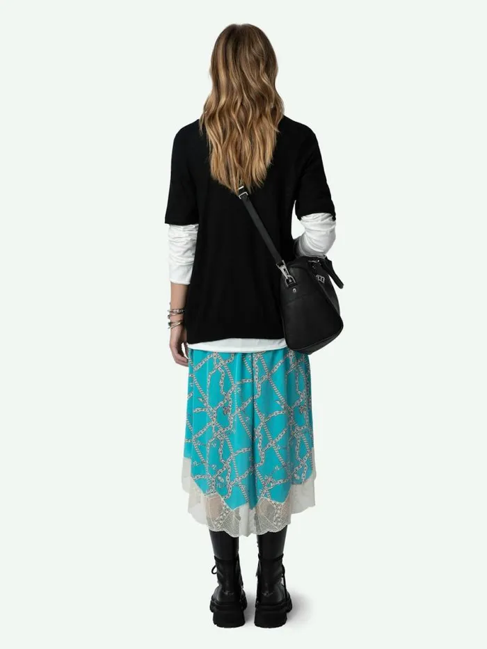 Women Zadig and Voltaire Dresses and Skirts Joslin Silk Skirt Aqua Women Zadig and Voltaire Dresses and Skirts Joslin Silk Skirt Aqua