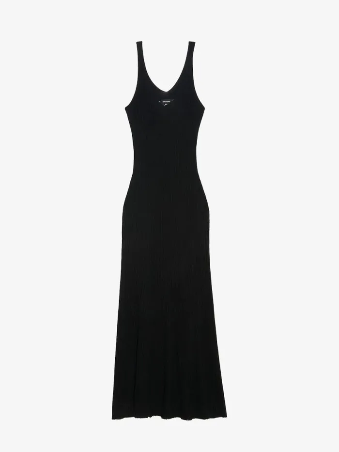 Women Zadig and Voltaire Dresses and Skirts Nara Cashmere Dress Black Women Zadig and Voltaire Dresses and Skirts Nara Cashmere Dress Black
