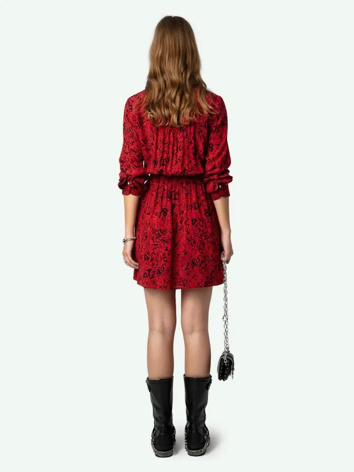 Women Zadig and Voltaire Dresses and Skirts Refla Dress Crimson Women Zadig and Voltaire Dresses and Skirts Refla Dress Crimson