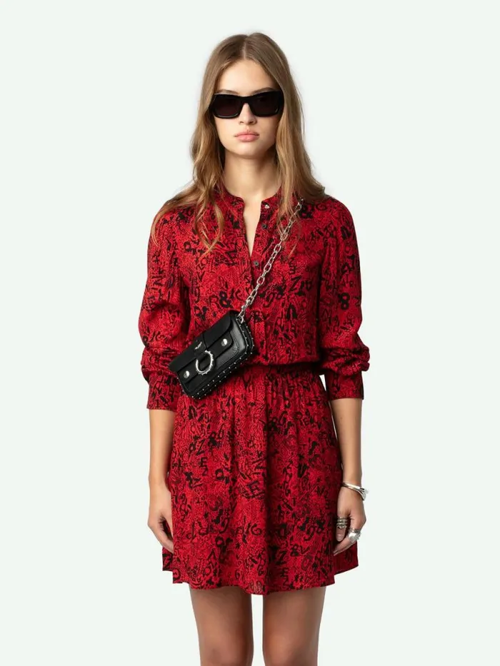 Women Zadig and Voltaire Dresses and Skirts Refla Dress Crimson Women Zadig and Voltaire Dresses and Skirts Refla Dress Crimson